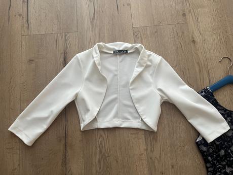 Tmavomodre šaty s bolerom, 36