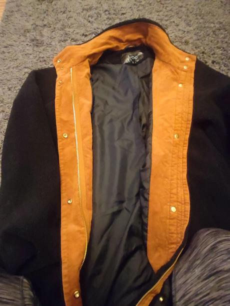 Čierny kabát na zips, bonprix,38