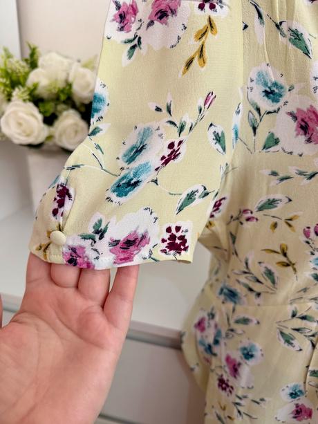 Mango viskózové kvetinové šaty romantický štýl, mango,l