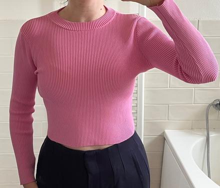 Ružový komplet nohavice a top, xs/s, xs