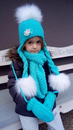 Zimná čiapočka s brmbolcami, 56 - 158