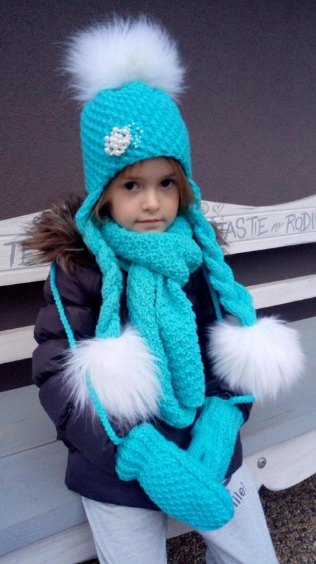 Zimná čiapočka s brmbolcami, 56 - 158