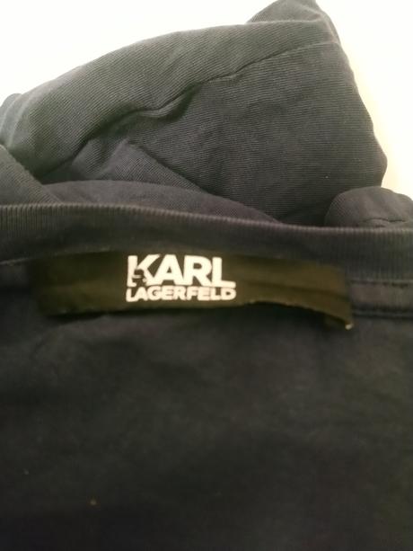 Dámsky tmavo modrý top,motív, karl lagerfeld, xs, xs