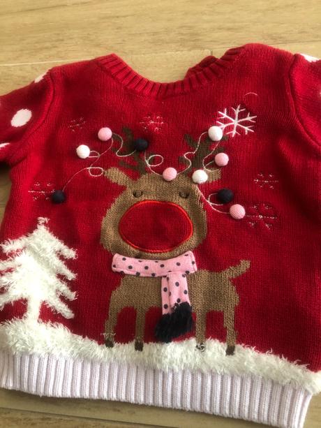 Krásny vianočný svetrík+ponožky gratis, f&f,74
