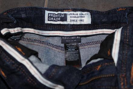 Tmavomodré slim rifle, next,104