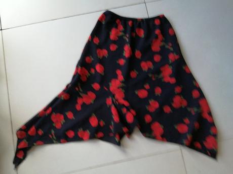 Dámska asymetrická sukňa, s