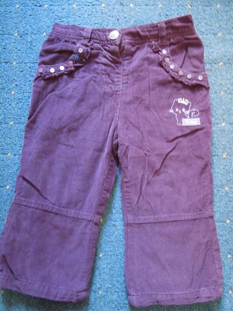 Menčestrové podšité nohavice, 80