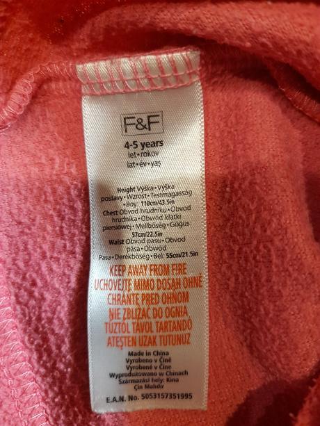 Teplé pyžamko so sobíkom, f&f,110