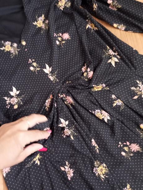 Šaty bodky kvety, l