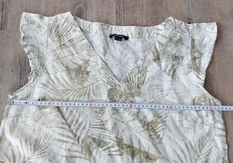 Bledozelené ľanovo bavlnené šaty, esmara,44