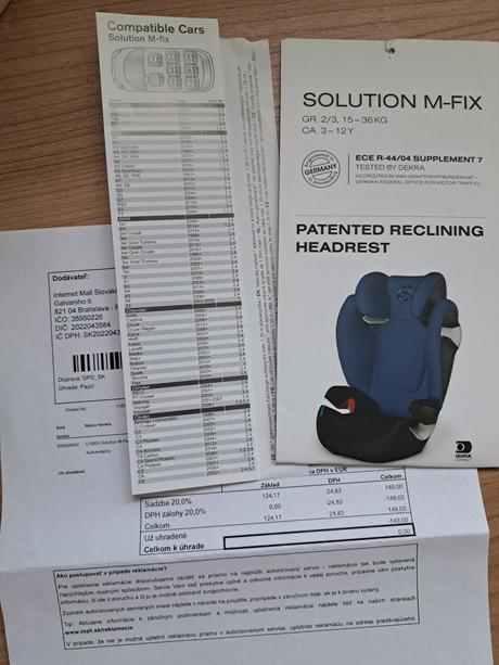 Autosedačka rastúca 15-36kg, cybex