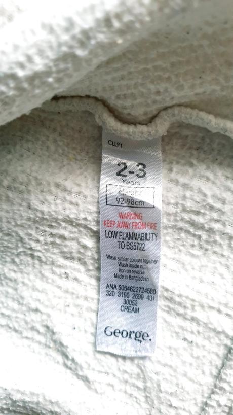 Flísový župan ovečka od george 92/98 na 2-3r., george,98