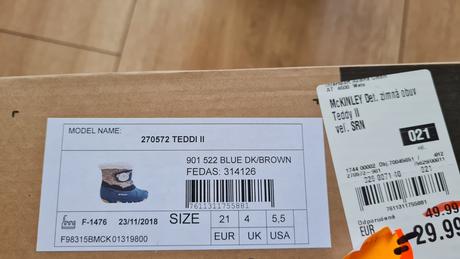 Zimné zateplené čižmy 21, mckinley,21