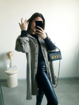 Rifľová oversize košeľa/bundička, 