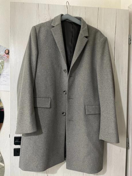 Pánsky sivý kabát, h&m,l