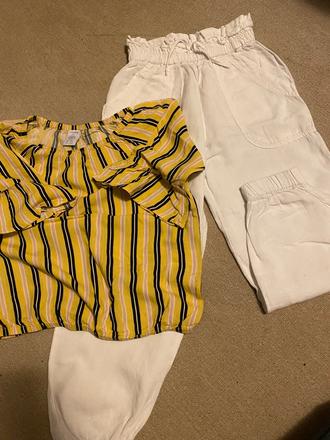 Lanove nohavice a tunika, lindex,128