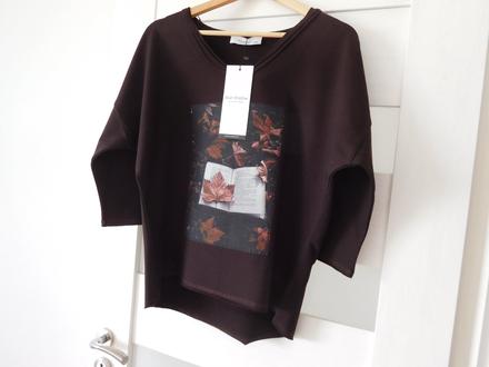 Tričko s dlhým rukávom ležerného strihu-m/l bavlna, m