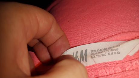 Dievčenské crop top tričko, h&m,134