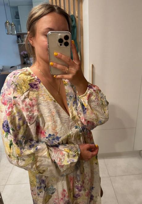 Letné vzdušné viskozove šaty h&m top stav uni, h&m,xs