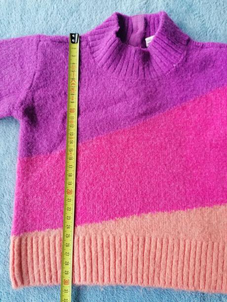 Ružovo fialový svetrík, h&m,74