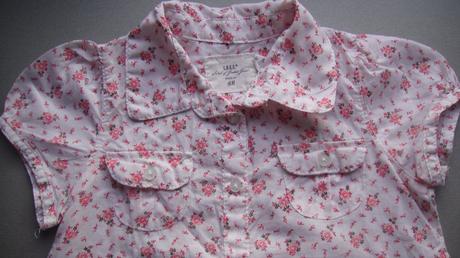 Blúzka biela s kvetinkami hm, h&m,86