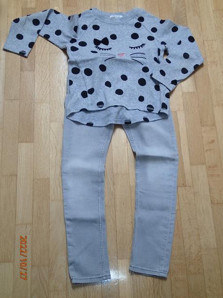 Šedý kompletík hm 122-128, h&m,122