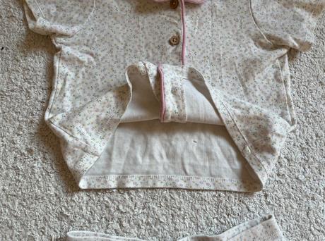 2x biele kvetované bavlnené pyžamo, f&f, 98, f&f,98