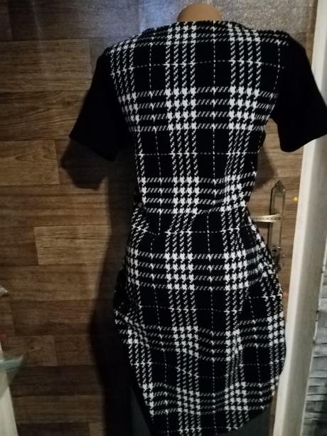 Čierno biela tunika - šaty, select,36