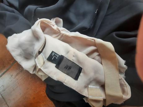 Letné malé čierne šifónové šaty, h&m,36