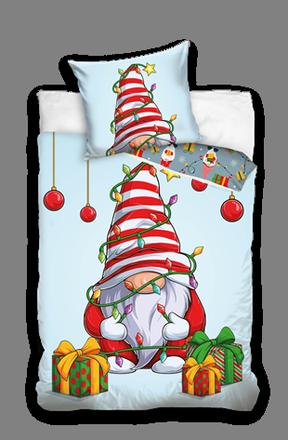 Vianočné detské obliečky 140x200 vianočný škriatok, šírka (cm): 140,dĺžka (cm): 200