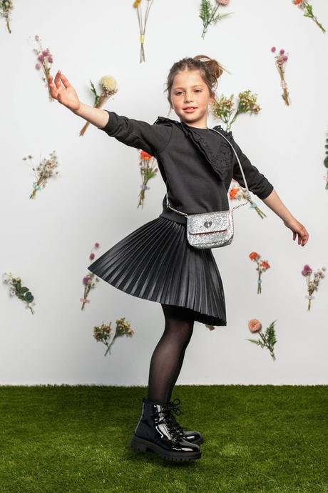 Falke - hodvábne (z bavlny) čierne pančušky, 122 / 128