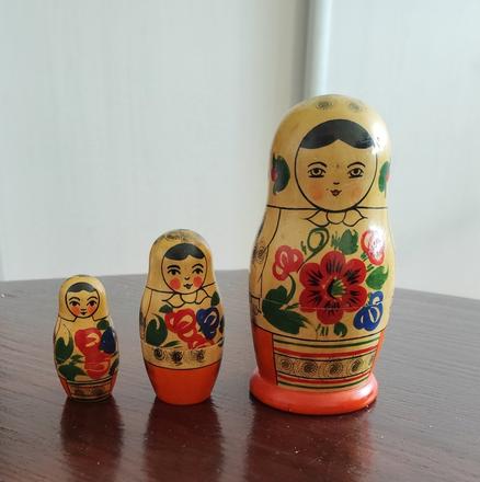 Retro bábika - matrioška bábuška, 