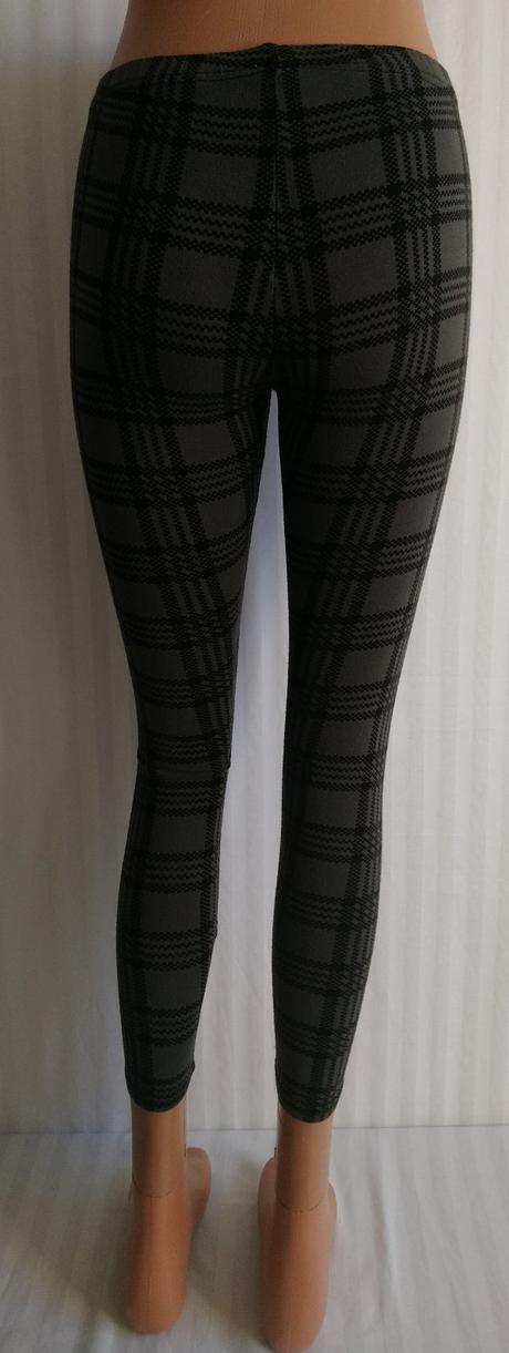 Dámske sivé legíny s čiernym vzorom, ovs, ovs,s