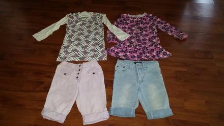 Dievčenský balík - 2 tričká, 2 nohavice, 122–134