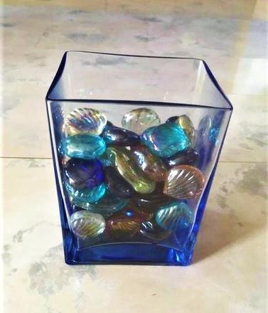 Ozdobná priehľadná dóza na dekoráciu,