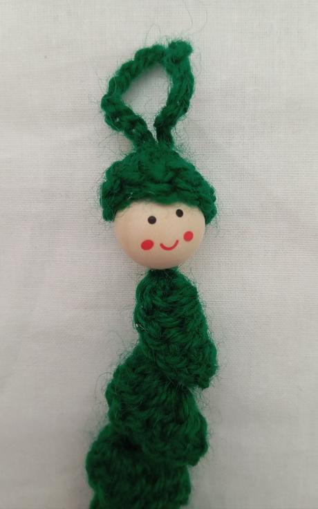 Prívesok zelená húsenička, 