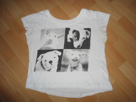 Biele 3/4 -ove tricko, xs