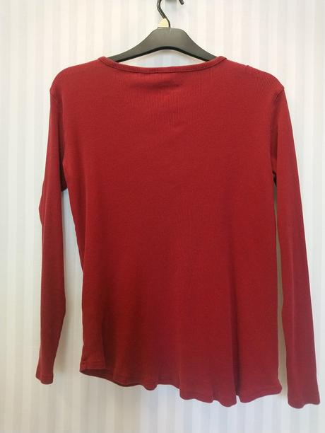 Dámsky tmavo červenený vrúbkovaný top, flame, xl, xl