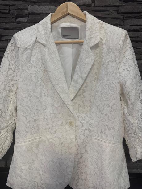 Biele čipkové sako, vero moda,38