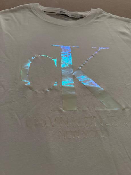 Tričko s lesklou aplikáciou, calvin klein,152