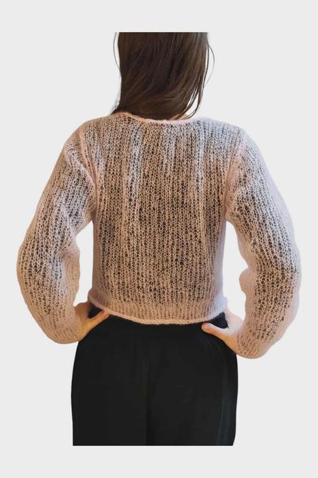 Mohérový sveter- handmade, s / xs