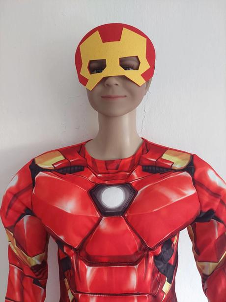 Iron man deluxe kostým s doplnkami veľ.122-128,