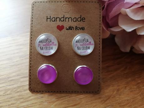 Náušnice napichovačky najlepšej pani učiteľke, 