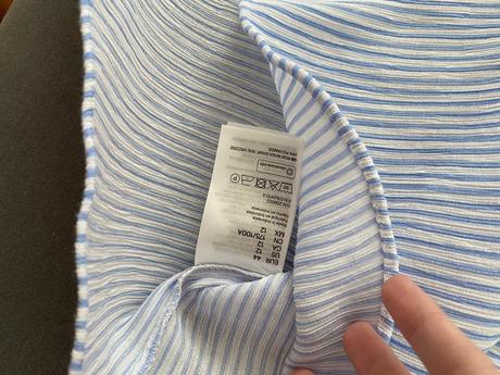 Pasikovana bluzka s pekným rukavom, h&m,44