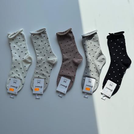 Dámske bodkované ponožky so zdravotnou gumičkou, 35 - 42