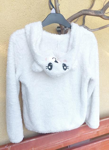Biela mikina so zvieratkovskou kapuc. terranova146, terranova,146