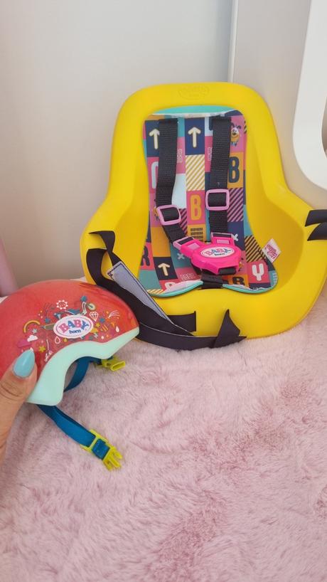 Baby born sedačka na bicykel s prilbou, 