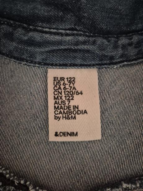 Riflová košieľka, h&m,122