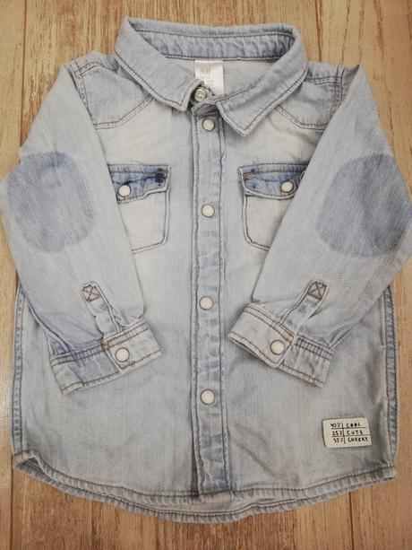 H&m riflova košeľa 74, h&m,74