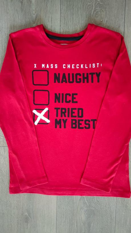 Detské vianočné tričko s dlhým rukávom, 134-140 cm, 134